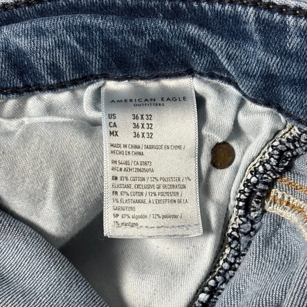 American Eagle Athletic Fit Jeans Mens 36x32 Medium Wash Cozy Airflex+ Denim